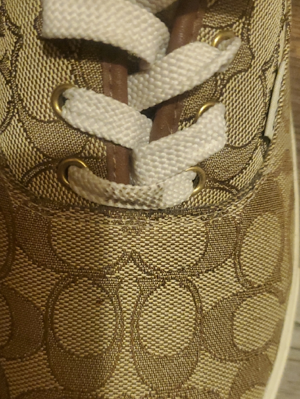 Coach Brown Signature Canvas Low-Top Sneakers - Picture 5 of 5